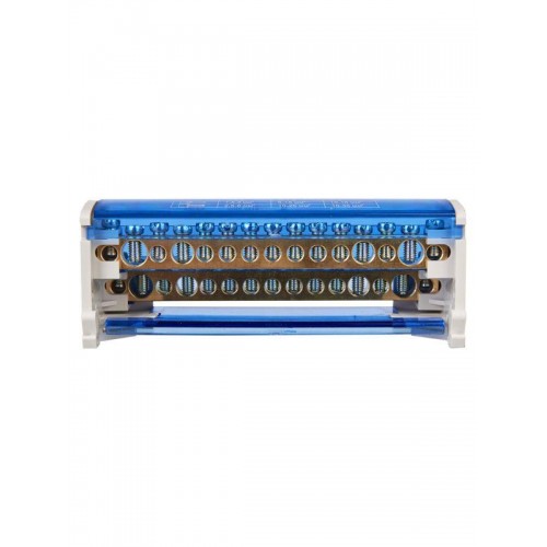 Шина на DIN-рейку в корпусе (кросс-модуль) ШНК 2х15 L+PEN IEK YND10-2-15-125