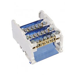 Шина на DIN-рейку в корпусе (кросс-модуль) ШНК 4х7 3L+PEN IEK YND10-4-07-100