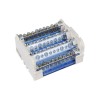 Шина на DIN-рейку в корпусе (кросс-модуль) ШНК 4х11 3L+PEN IEK YND10-4-11-125