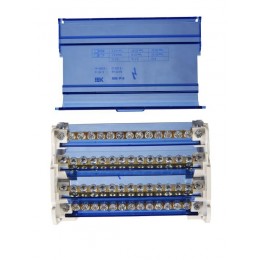 Шина на DIN-рейку в корпусе (кросс-модуль) ШНК 4х15 3L+PEN IEK YND10-4-15-125