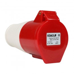 Розетка кабельная 224 32А 380AC 3P+PE 6ч IP44 КЭАЗ 222752