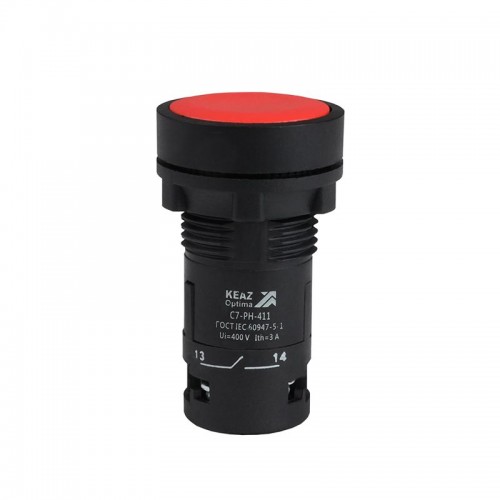 Кнопка с фиксацией OptiSignal Compact D22 С7-PH-411 красн. 1НО+1НЗ XB7NH45 КЭАЗ 362075