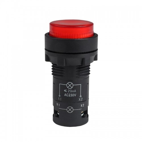 Кнопка с подсветкой OptiSignal Compact D22 С7-PL-M410 красн. 1НО 230В AC XB7NW34M1 КЭАЗ 362101