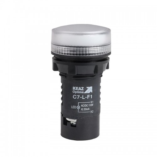 Лампа светодиодная OptiSignal Compact D22 С7-L-F1 бел. 110В AC/DC XB7EV01GP КЭАЗ 362153