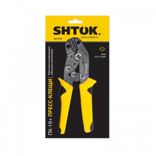 Пресс-клещи ПК-19+ матрица профиль овал 0.25-2.5кв.мм (03201) SHTOK 376184