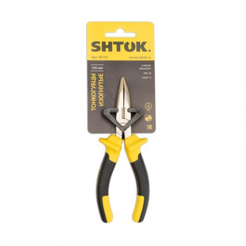 Тонкогубцы изогнутые 1000В 160мм (08107) SHTOK 376277