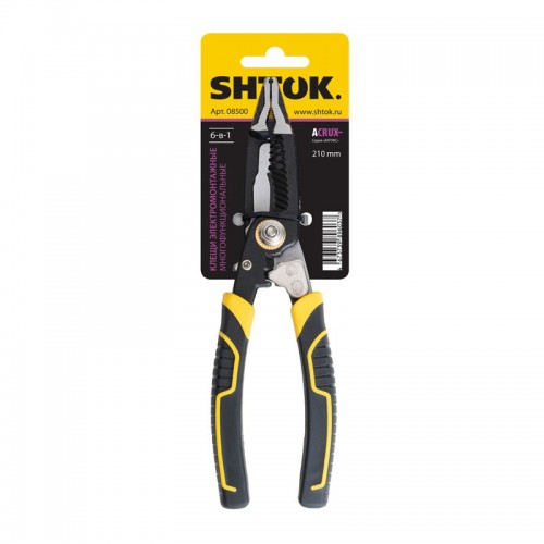 Клещи электромонтажные многофункциональные 6-в-1 210мм (08500) SHTOK 376308