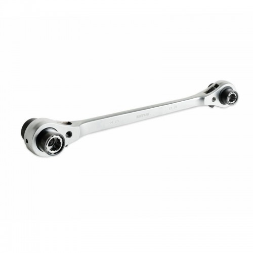 Ключ накидной трещоточный 8х10х12х13х14х17х19х21мм реверсивный (23712) SHTOK 376582