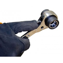 Ключ накидной трещоточный 8х10х12х13х14х17х19х21мм реверсивный (23712) SHTOK 376582