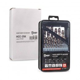 Набор сверл по металлу НСС-25К ПРОФИ КВТ 106206