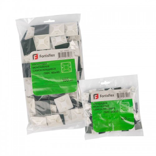Площадка монтажная ПМС 30х30 бел. (уп.100шт) Fortisflex 49446