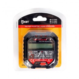 Тестер розеток и УЗО КТ 107D PROLINE КВТ 86321