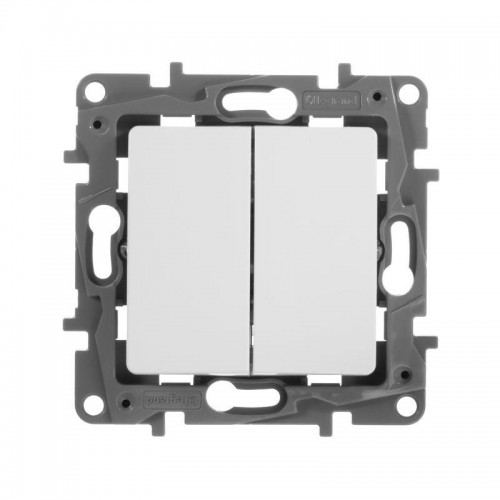Выключатель 2-кл. СП Etika 10А IP20 250В 10AX безвинт. зажимы механизм бел. Leg 672202