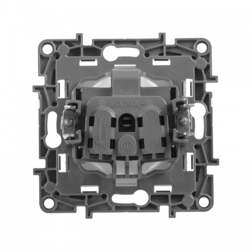Розетка 1-м СП Etika 16А IP20 250В 2P без заземл. немецк. стандарт винт. клеммы механизм бел. Leg 672220