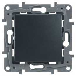 Переключатель 1-кл. СП Etika Plus 10А IP20 10AX авт. зажимы механизм антрацит Leg 672611