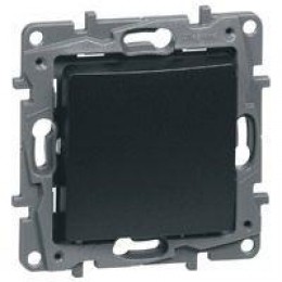 Переключатель 1-кл. СП Etika Plus 10А IP20 10AX авт. зажимы механизм антрацит Leg 672611