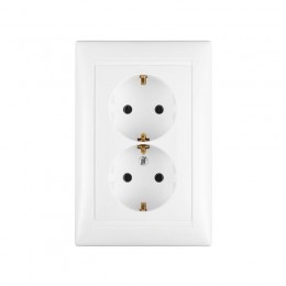 Розетка 2-м СП Valena 16А IP20 2P+E с заземл. немецк. стандарт бел. (DIY-упак.) Leg 694272