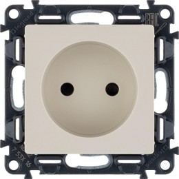 Розетка 1-м СП Valena Life 16А IP20 250В 2P защ. шторки безвинтов. клеммы с лицев. панелью механизм сл. кость Leg 753516