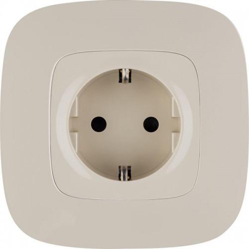 Розетка 1-м СП Valena Allure 16А IP20 250В 2P+E защ. шторки безвинтов. клеммы с лицев. панелью механизм сл. кость Leg 753820