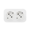 Розетка 2-м ОП Quteo 16А IP20 250В 2х2P+E с заземл. без защ. шторок бел. Leg 782213