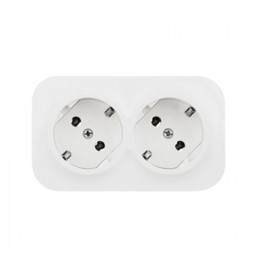 Розетка 2-м ОП Quteo 16А IP20 250В 2х2P+E с заземл. без защ. шторок бел. Leg 782213