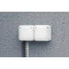 Розетка 2-м ОП Quteo 16А IP44 250В 2х2P+E с заземл. защ. шторки с крышкой бел. Leg 782323