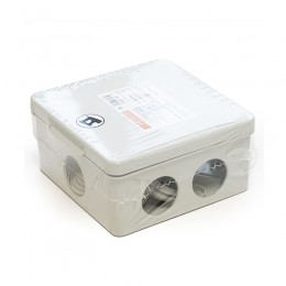 Коробка распределительная ОП 100х100х50мм безгалоген. (HF) для прямого монтажа сер. Промрукав 40-0302