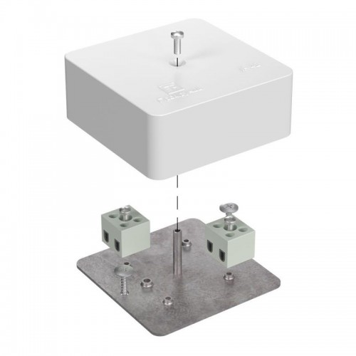 Коробка огнестойкая 75х75х30мм Е15-Е120 для кабель-канала Промрукав 40-0450-FR1.5-4