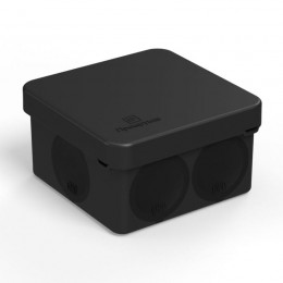 Коробка распределительная ОП 70х70х40мм двухкомпонентн. безгалоген. (HF) для прямого монтажа черн. Промрукав 60-0200-9005