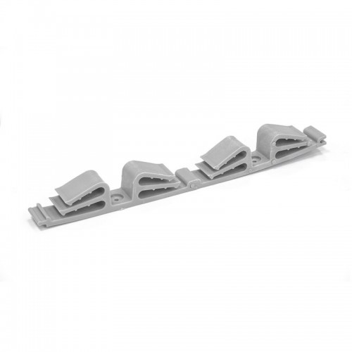 Держатель круглого кабеля двусторонний для прямого монтажа на 12 мест сер. (уп.25шт) Промрукав PR08.26526