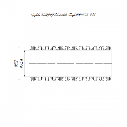 Труба гофрированная двустенная ПНД гибкая d32мм с протяжкой SN8 450 красн. (уп.50м) Промрукав PR15.0251