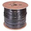 Кабель витая пара U/UTP 4х2х24AWG кат.5E solid CU PE Outdoor трос черн. (м) Rexant 01-0046