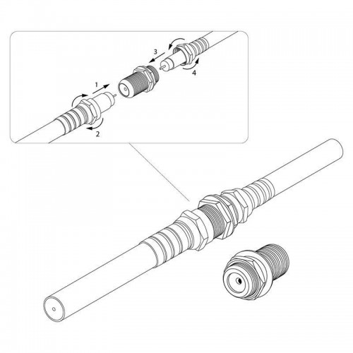 Переходник антенный гнездо F-гнездо F бочка блист. Rexant 06-0020-A