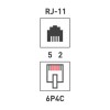 Розетка телефонная 2-м ОП RJ11 (6P4C) Rexant 06-0101-B