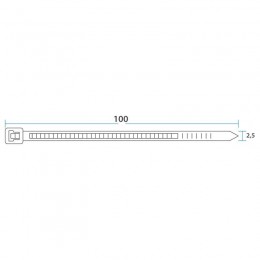 Хомут кабельный 2.5х100 нейл. черн. (уп.100шт) Rexant 07-0101