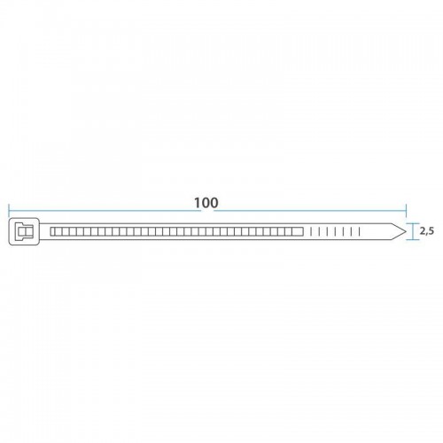 Хомут кабельный 2.5х100 нейл. черн. (уп.100шт) Rexant 07-0101