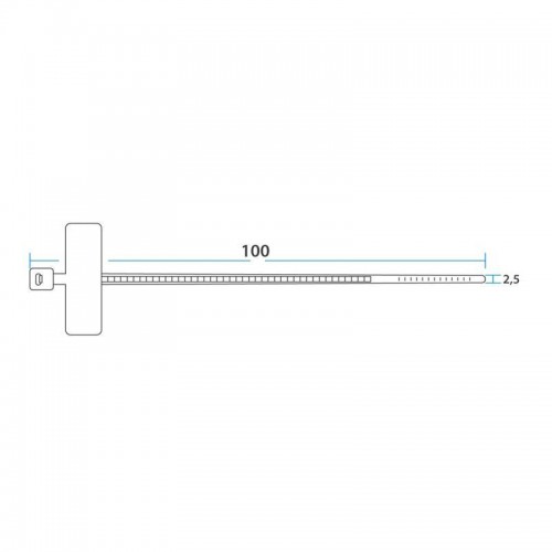 Хомут кабельный 2.5х100 под маркер нейл. бел. (уп.100шт) Rexant 07-0106