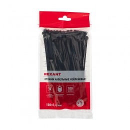 Хомут кабельный 3.6х150 нейл. черн. (уп.100шт) Rexant 07-0151-4