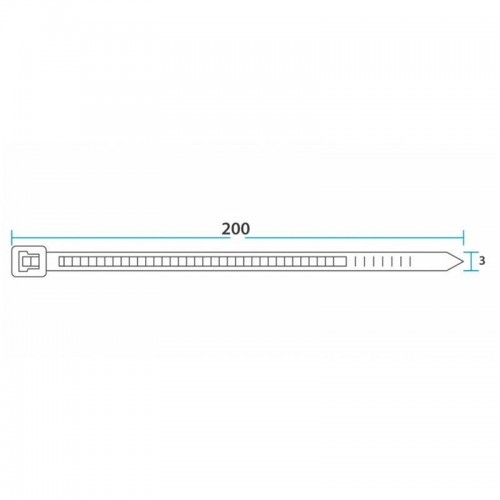 Хомут кабельный 7.6х200 нейл. бел. (уп.100шт) Rexant 07-0202