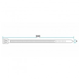 Хомут кабельный 7.6х300 нейл. бел. (уп.100шт) Rexant 07-0302