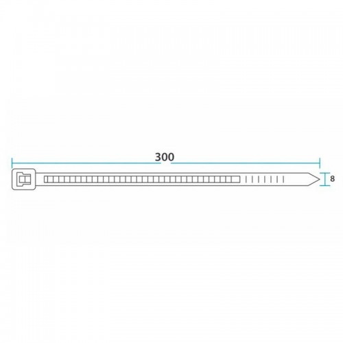 Хомут кабельный 7.6х300 нейл. бел. (уп.100шт) Rexant 07-0302