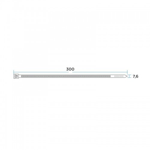 Хомут кабельный 7.6х300 нейл. черн. (уп.100шт) Rexant 07-0303