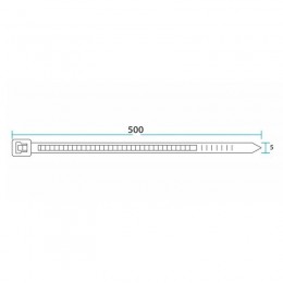 Хомут кабельный 4.8х500 нейл. черн. (уп.100шт) Rexant 07-0501