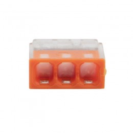 Экспресс-клемма строительно-монтажная СМК 2273-243 3-проводная 0.5-2.5кв.мм с пастой (уп.100шт) Rexant 07-3217