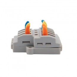 Клемма строительно-монтажная СМК проходная разветвительная 3х2 3п с монтажной площадкой 1 ввод 2 вывода на полюс (уп.5шт) Rexant 07-5233-05