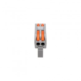 Клемма строительно-монтажная СМК проходная 222-422D 2п 0.08-4кв.мм с креплением на DIN-рейку сер. (уп.5шт) Rexant 07-5239-05