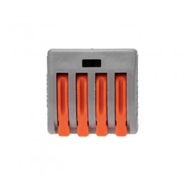 Клемма универсальная СМК 222-414 4-проводная сер. 0.08-2.5/4кв.мм (уп.50шт) Rexant 07-5254-4