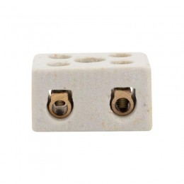 Клемма керамическая винтовая 10кв.мм 2 пары контактов с крепежным отверстием (уп.100шт) Rexant 07-6222