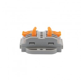 Клемма строительно-монтажная СМК проходная 222-424P 4п 0.08-4кв.мм с монтажной площадкой сер. (блист.5шт) Rexant 07-6264-5