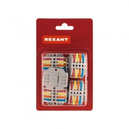 Клемма строительно-монтажная СМК проходная 222-424P 4п 0.08-4кв.мм с монтажной площадкой сер. (блист.5шт) Rexant 07-6264-5